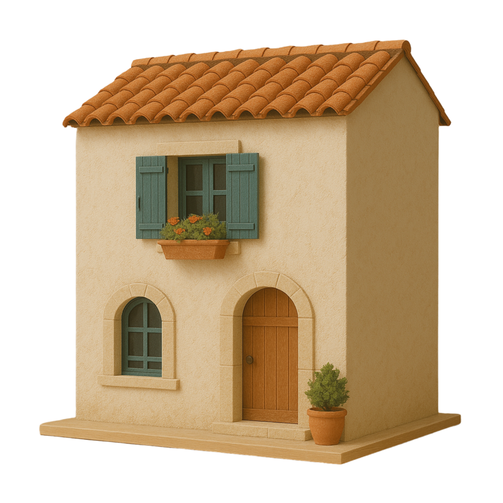 Maquette façade maison provencale